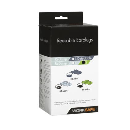 Öronproppar Worksafe ReDamp med band 50st