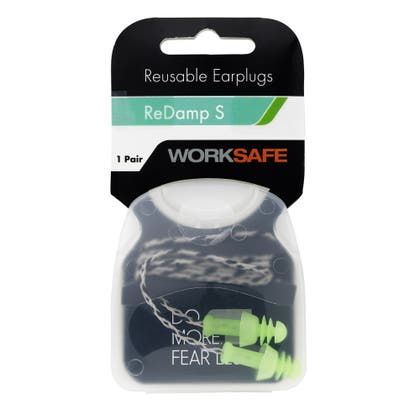 Öronproppar Worksafe ReDamp S med band Grön