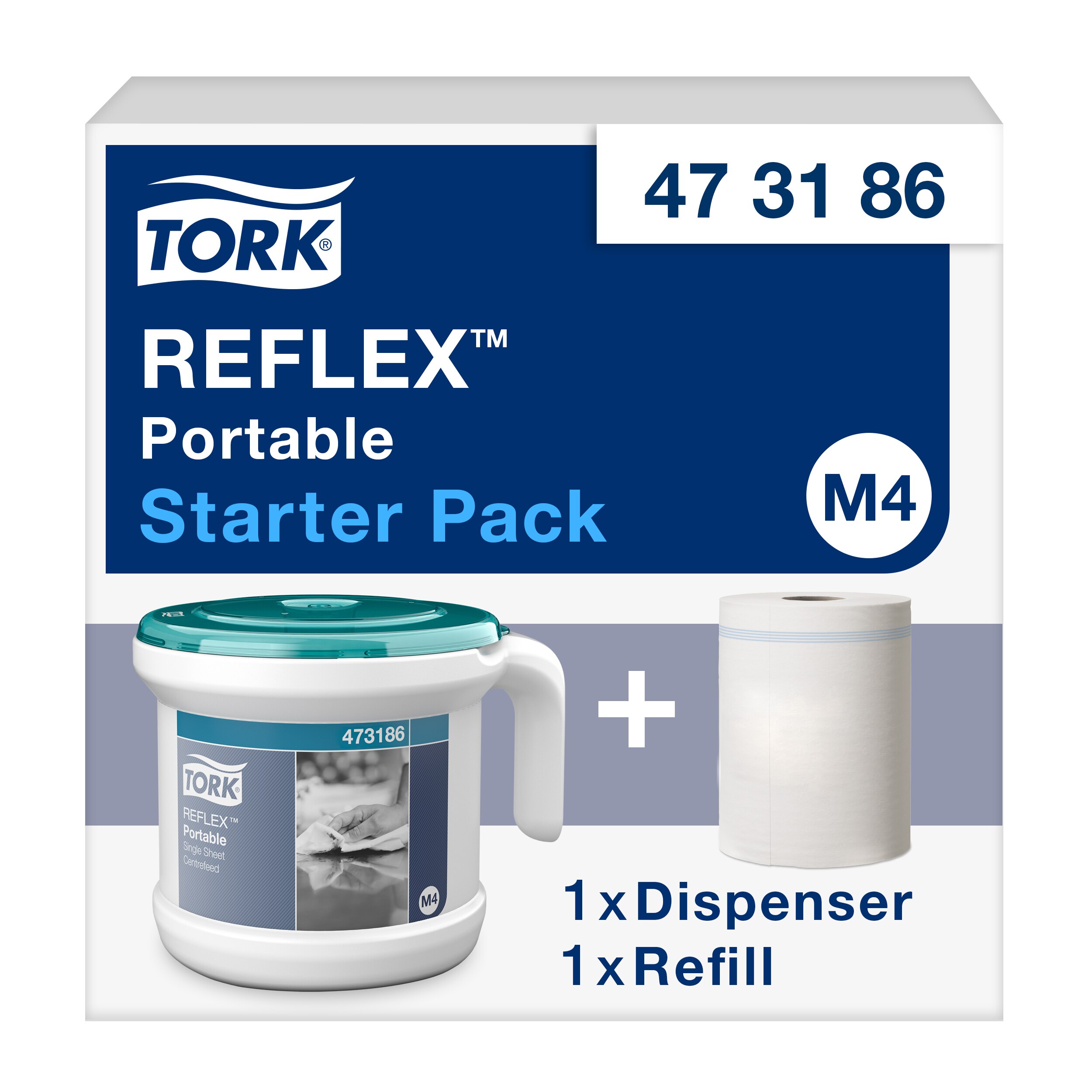 Dispenser Tork Reflex Startpack Bärbar M4 473186