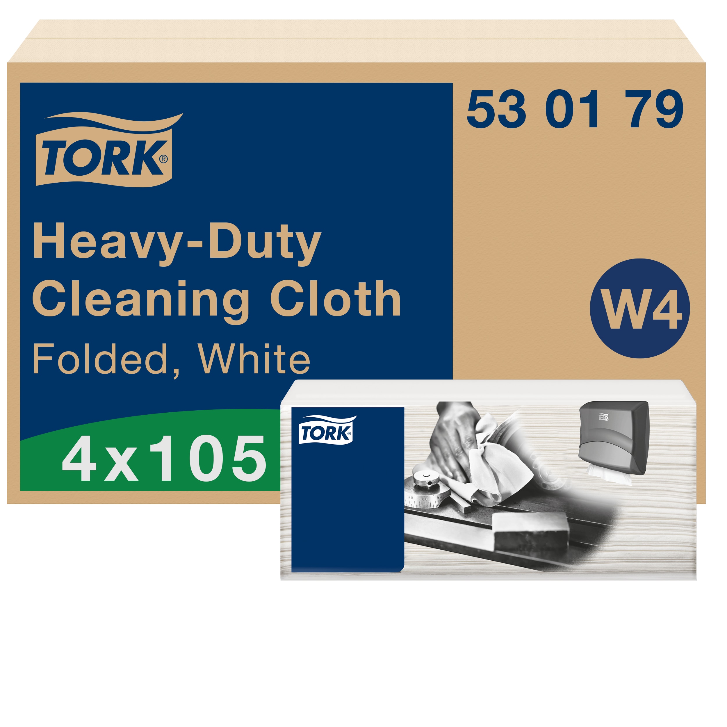 Rengöringsduk Tork W4 Premium Vit Kraftig, 530179